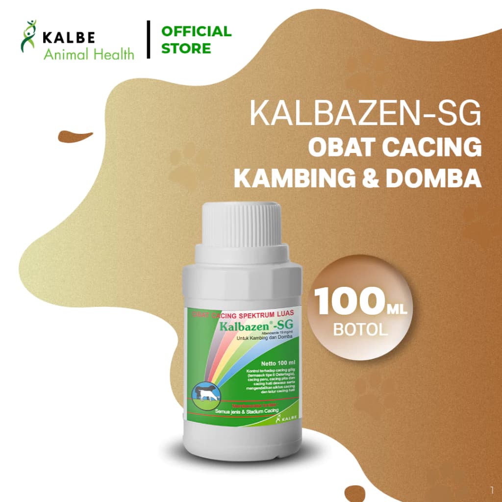 Kalbazen SG Obat Hewan Original Pack 100ml — gambar 1