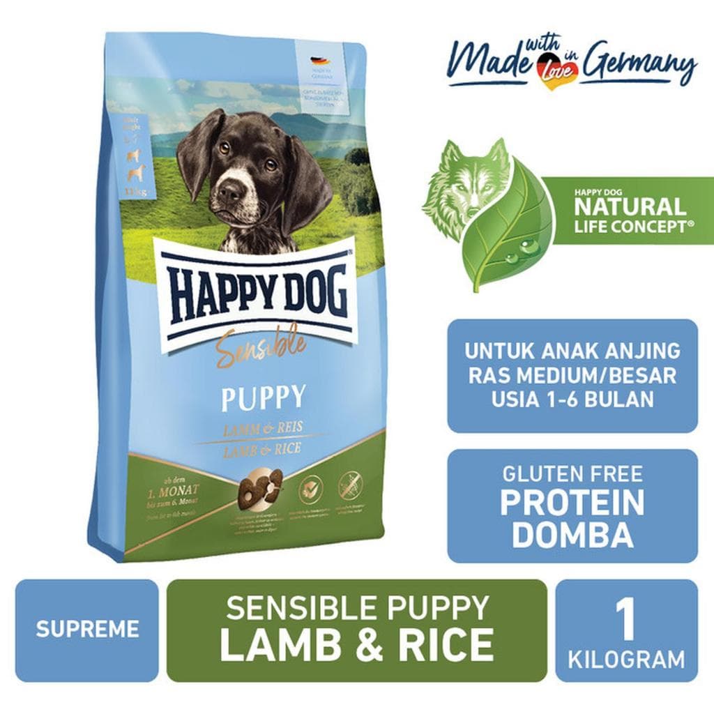 Happy Dog Supreme Sensible Puppy Lamb 1kg — gambar 1