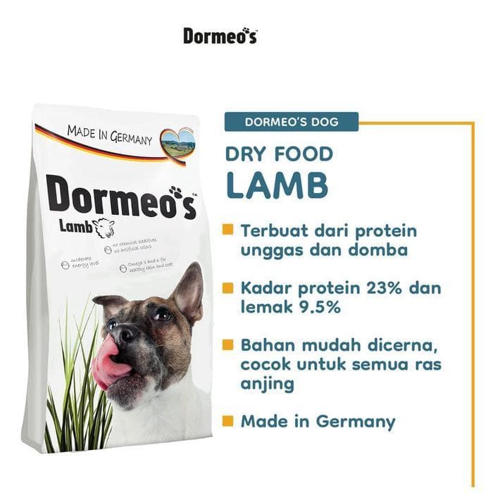 Dormeo's Medium & Large Breed Adult Lamb & Rice 15kg — gambar 1