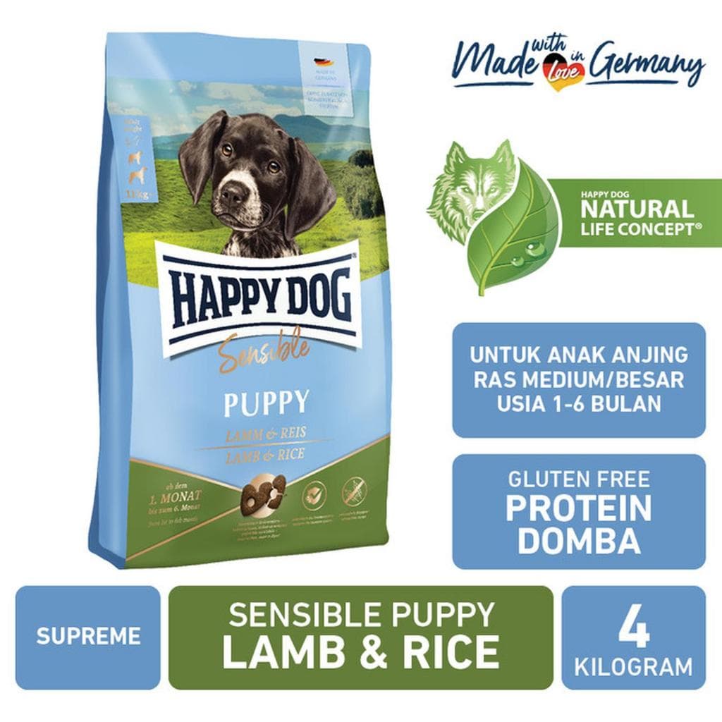 Happy Dog Supreme Sensible Puppy Lamb 4kg — gambar 1