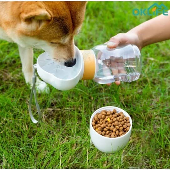 Portable Pet Water & Food Bottle 2in1 — gambar 1