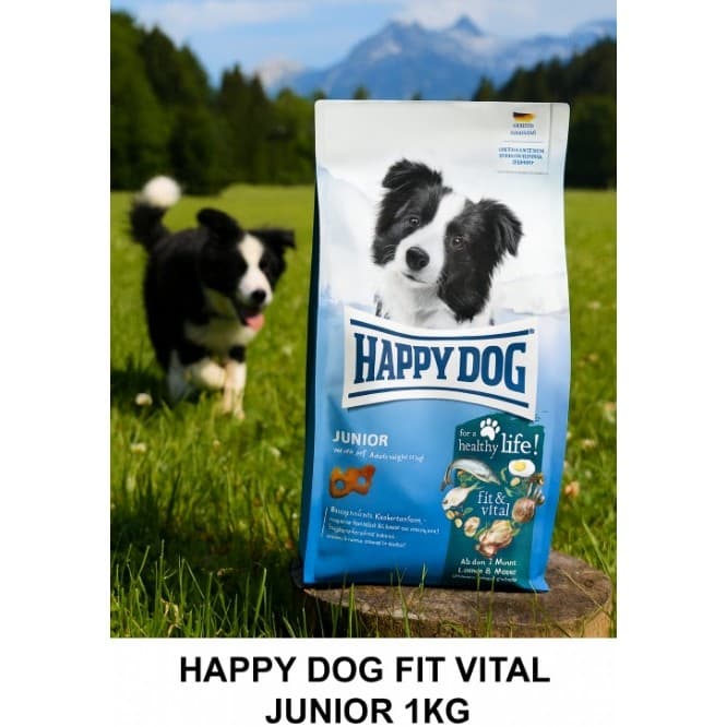 Happy Dog Fit & Vital Junior 1kg - Original Dog Food/Makanan Anak — gambar 1