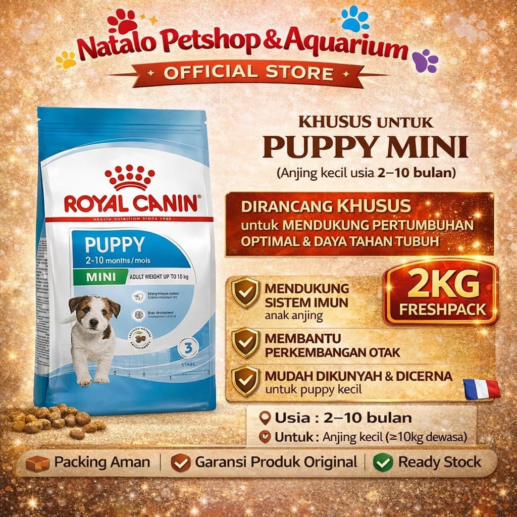 Royal Canin Mini Puppy Dog Food 2kg Junior/Makanan Anak Anjing — gambar 1