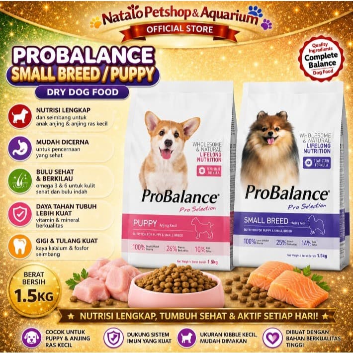 ProBalance Pro Balance Puppy/Small Breed Adult 1.5kg — gambar 1