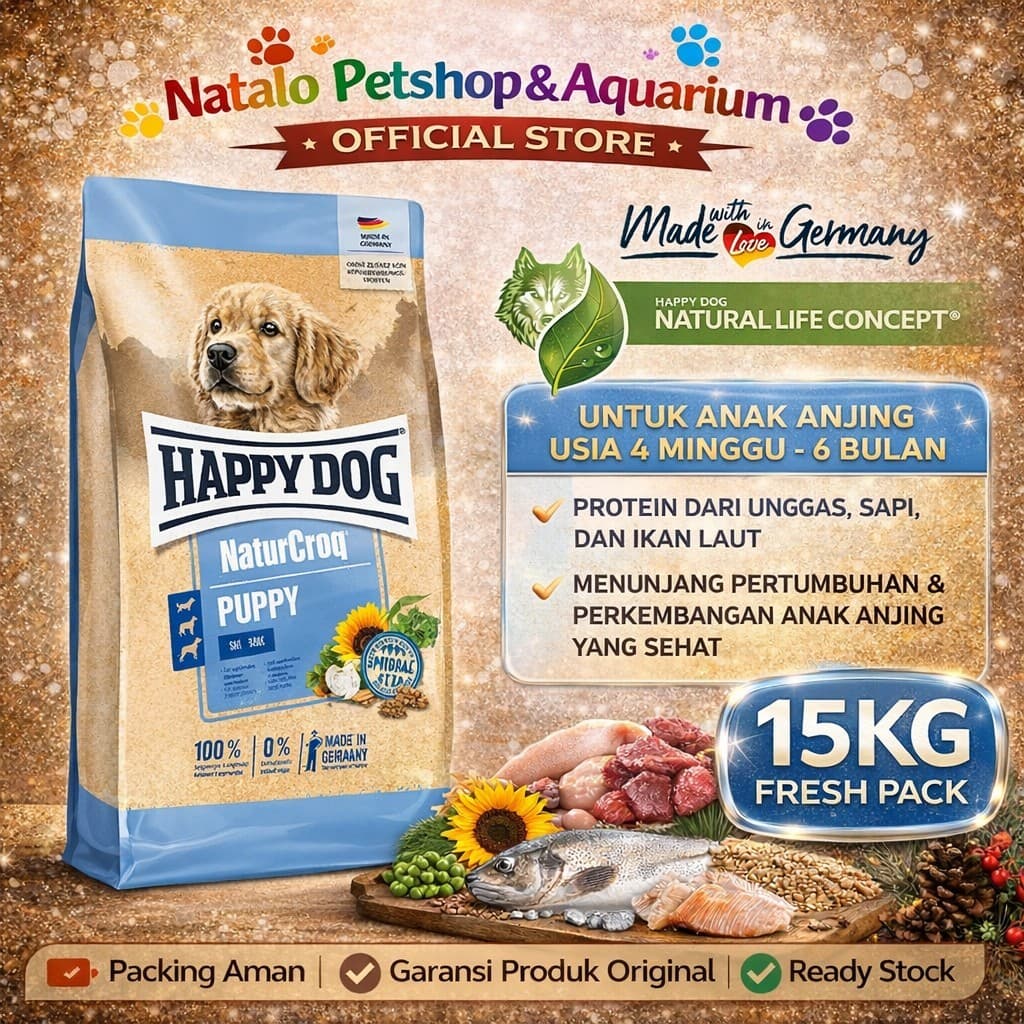 Happy Dog NaturCroq Puppy 15kg — gambar 1