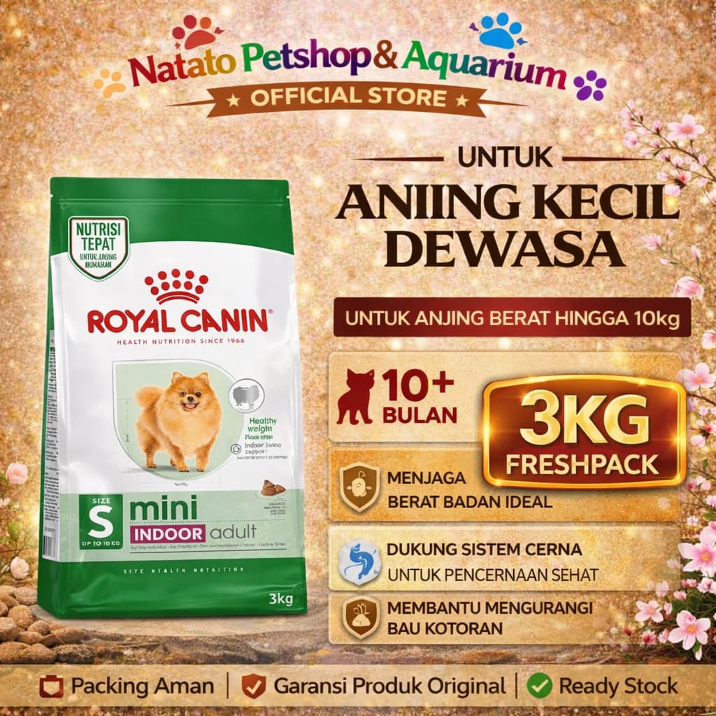 Royal Canin Mini Indoor Adult Dog 3kg Dry Food — gambar 1