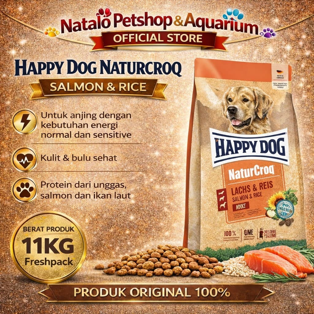 Happy Dog NaturCroq Adult Salmon & Rice 11kg — gambar 1