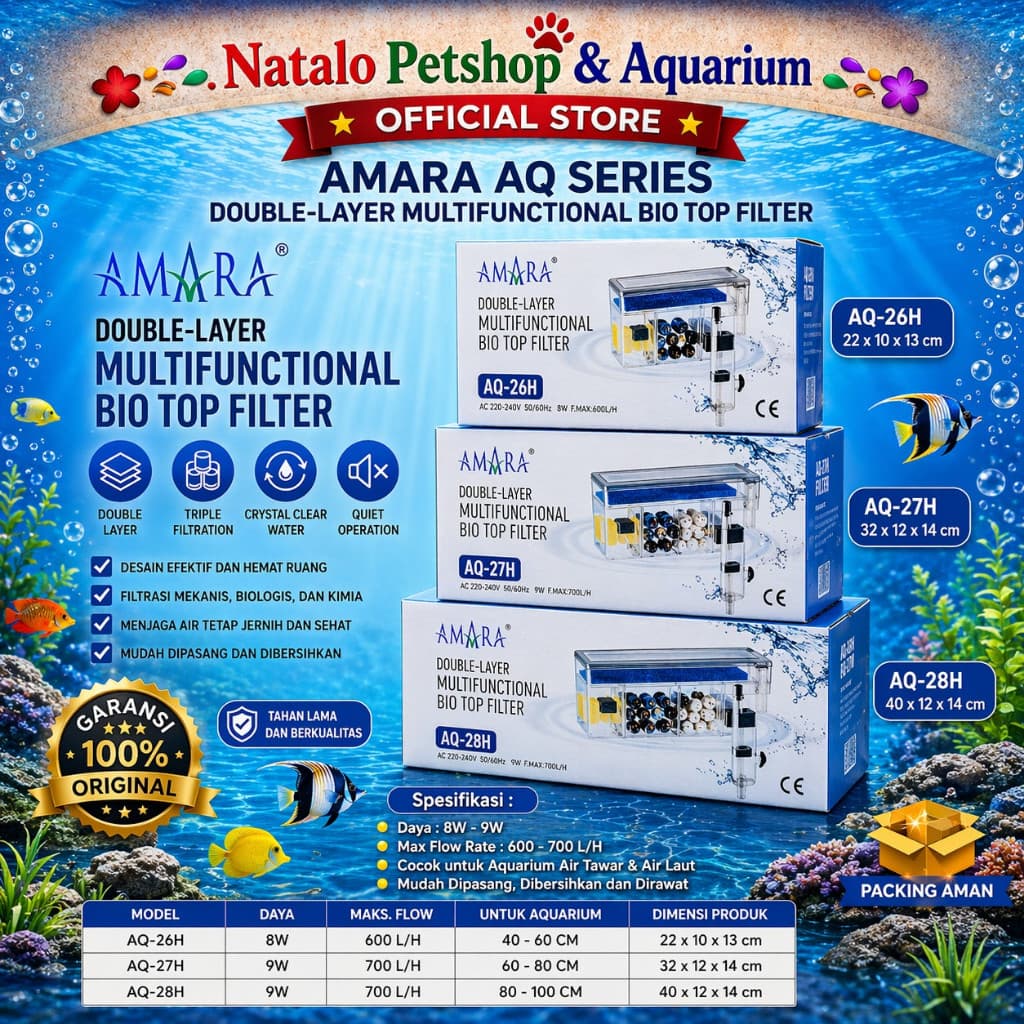 Amara Double Layer Multifunctional Bio Top Filter — gambar 1