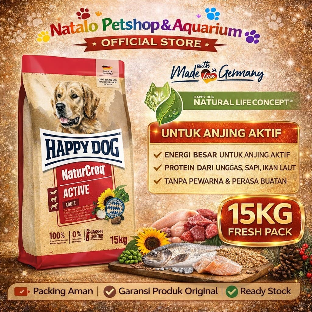 Happy Dog Naturcroq Active 15kg — gambar 1