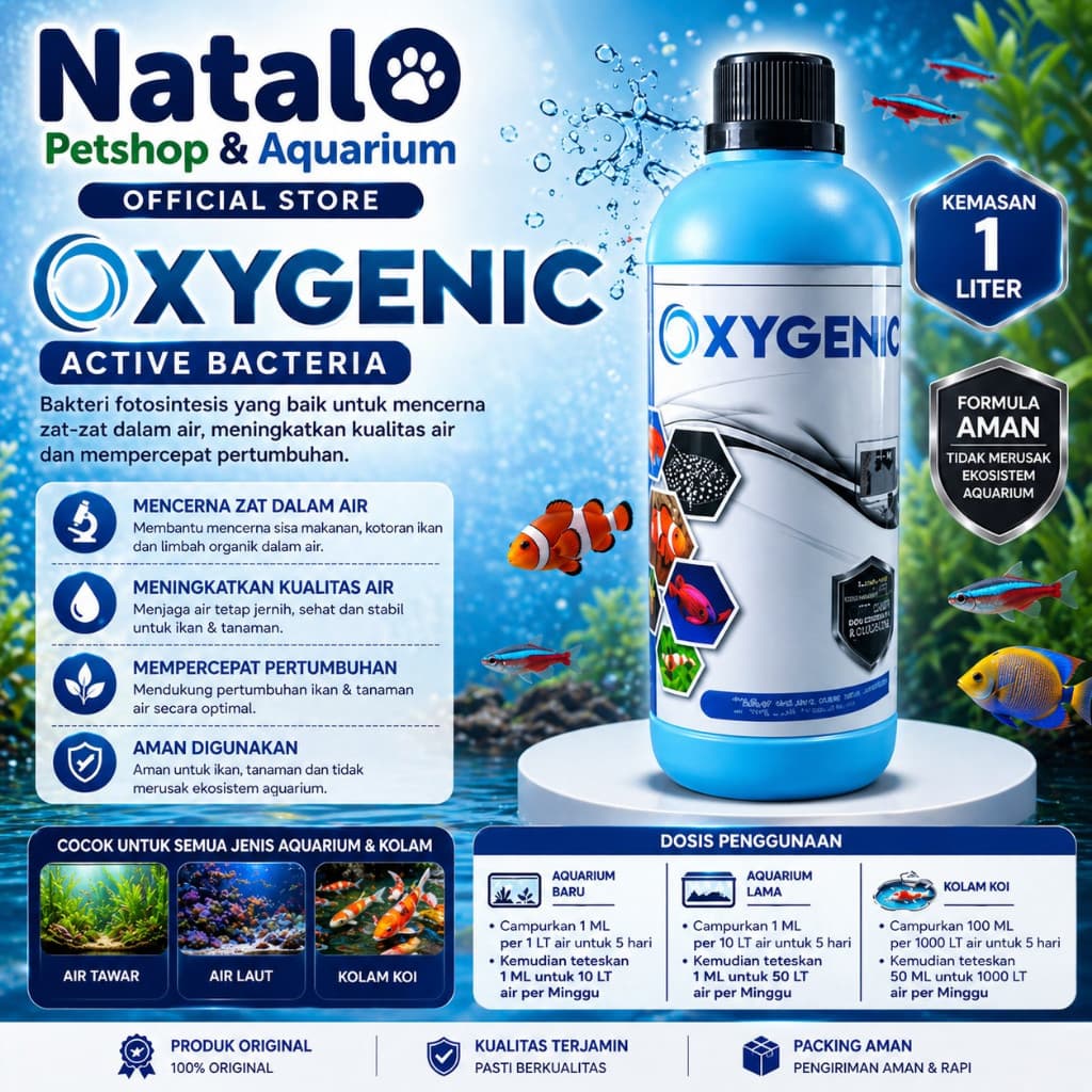 Oxygenic Bacteria Starter/Probiotic 1000ml- Bakteri Starter — gambar 1