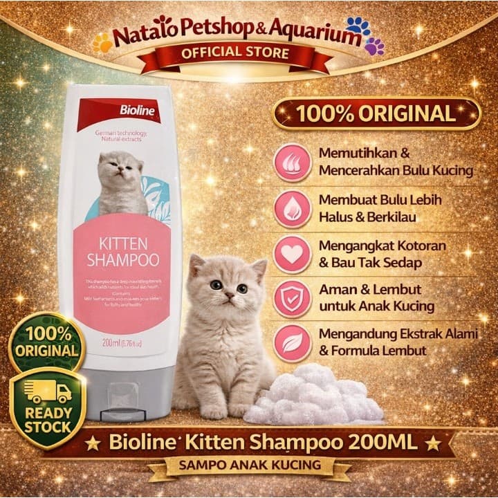 Bioline Kitten Shampoo 200ml for Cat — gambar 1
