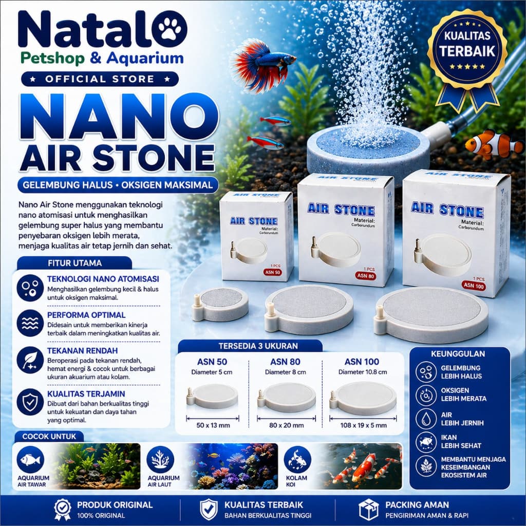 Nano Air Stone Asn 50 80 108 — gambar 1