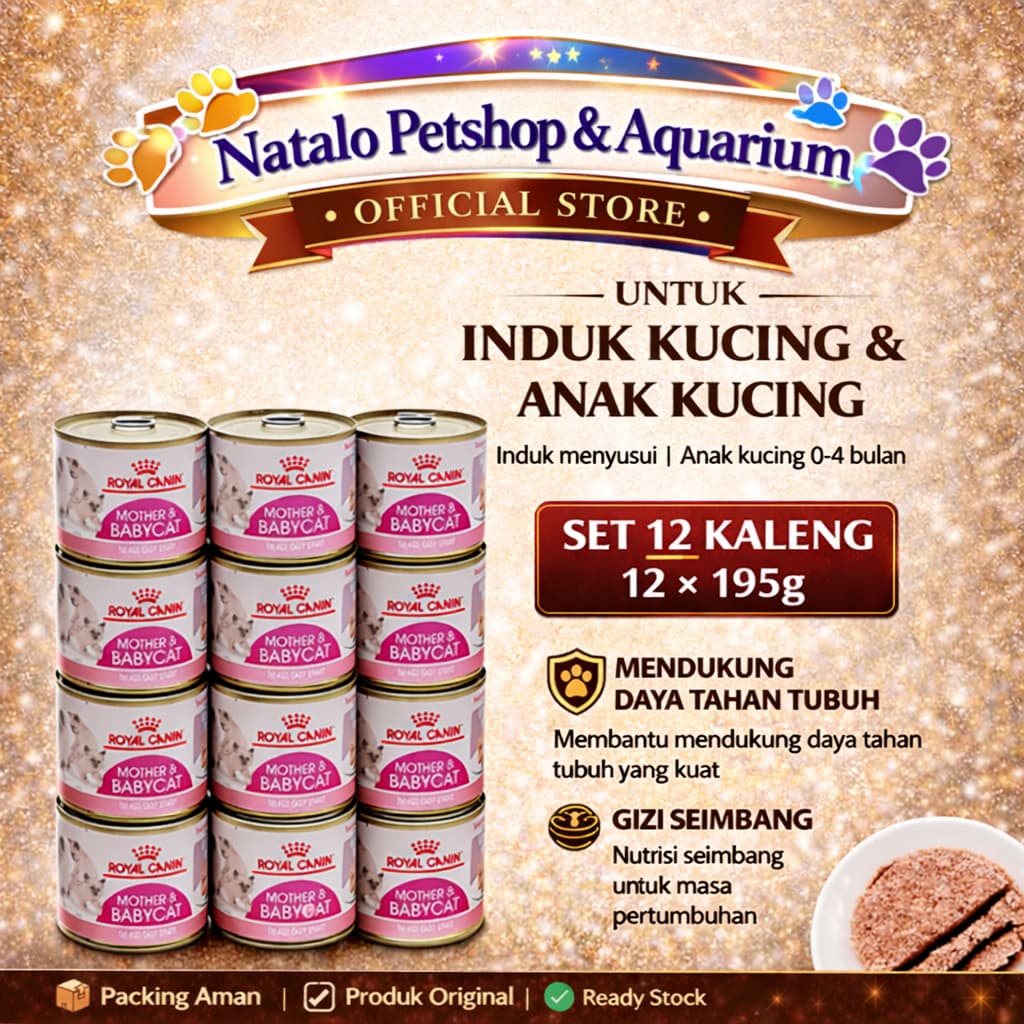 Royal Canin Mother & Babycat 195g 1 Krat isi 12pcs Wet Baby Cat Food — gambar 1
