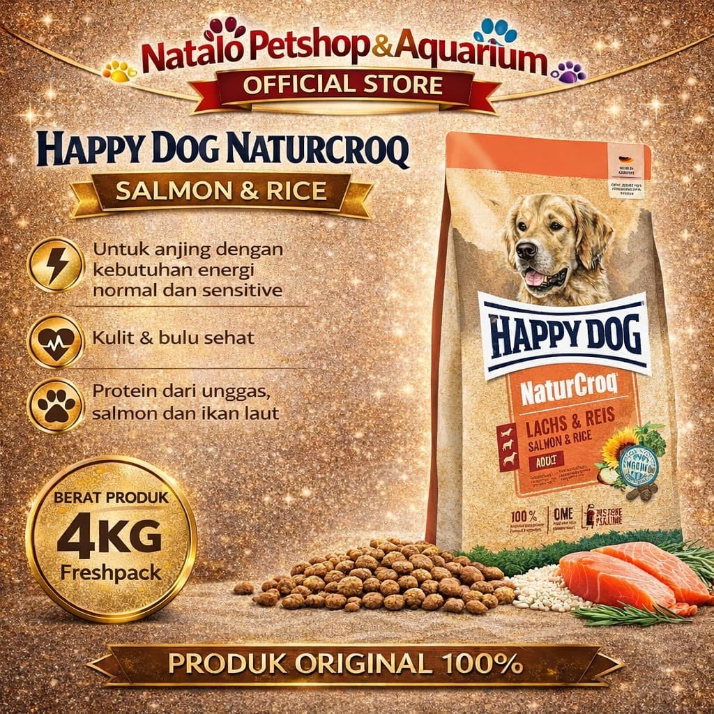 Happy Dog NaturCroq Adult Salmon & Rice 4kg — gambar 1