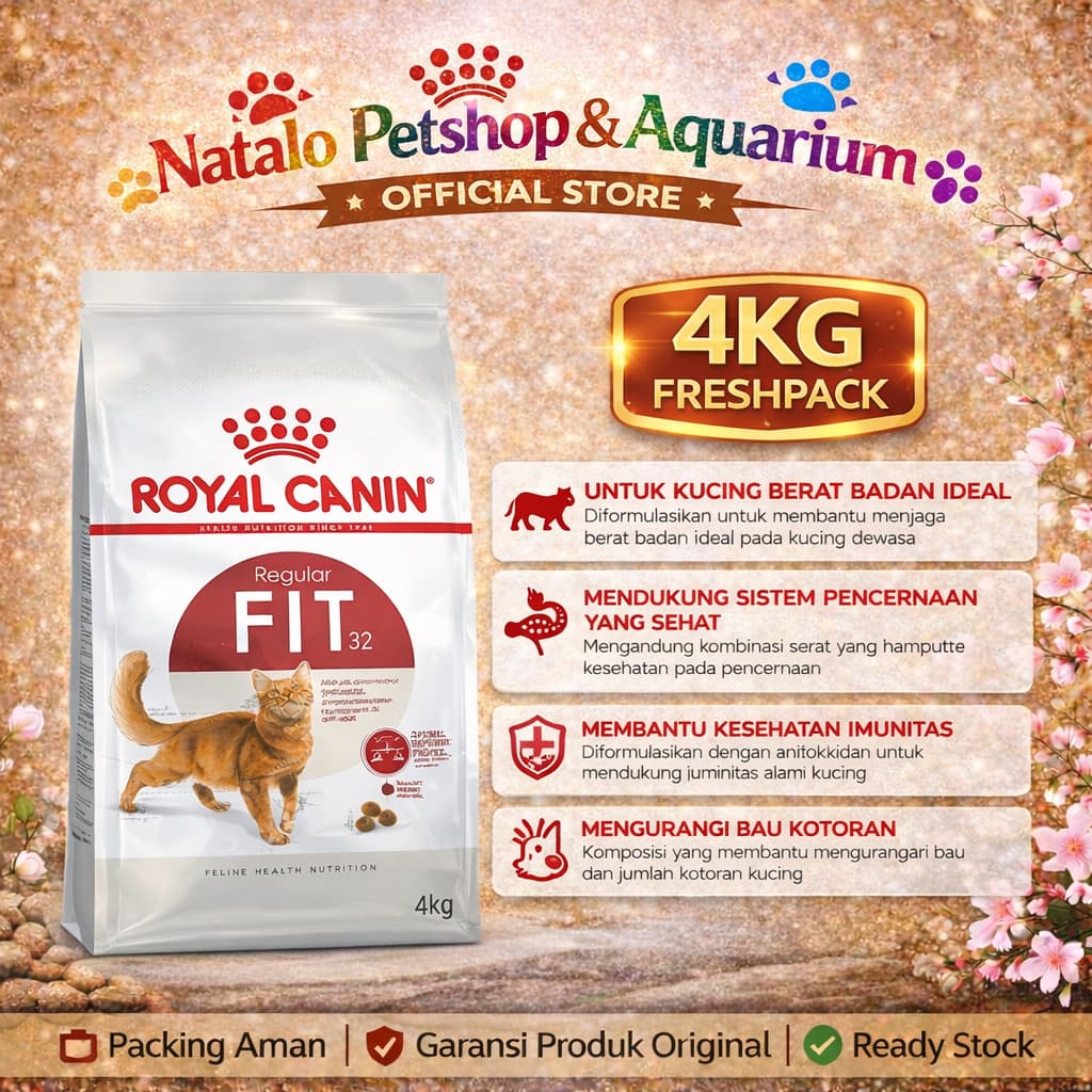 Royal Canin Fit 32 4kg - Makanan untuk Menjaga Kesehatan Kucing Dewasa — gambar 1