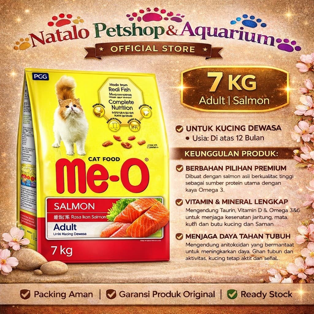Me-O Adult Cat Food Salmon 7kg — gambar 1