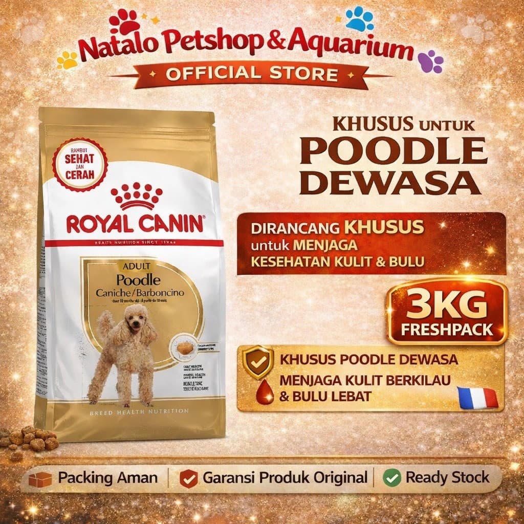 Royal Canin Poodle Adult Dog Food 3kg — gambar 1