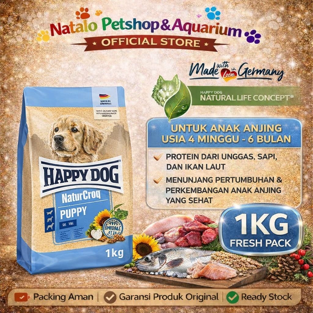 Happy Dog NaturCroq Puppy 1kg Dry Food — gambar 1