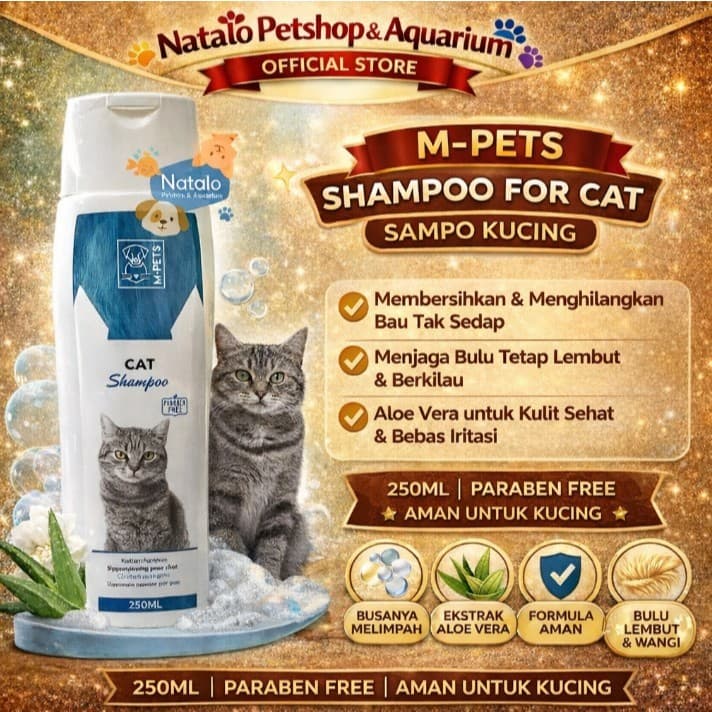 M-Pets Shampoo for Cat Frequent Use 250ml — gambar 1
