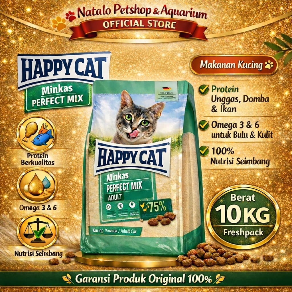 Happy Cat Minkas Perfect Mix 10kg Adult Dry Cat Food — gambar 1
