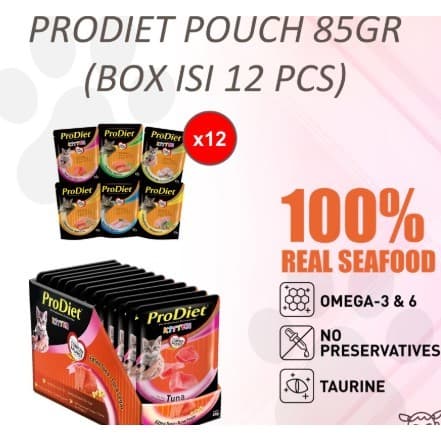 Pro Diet Pouch 85g per Box isi 12pcs Prodiet Saset Sachet — gambar 1