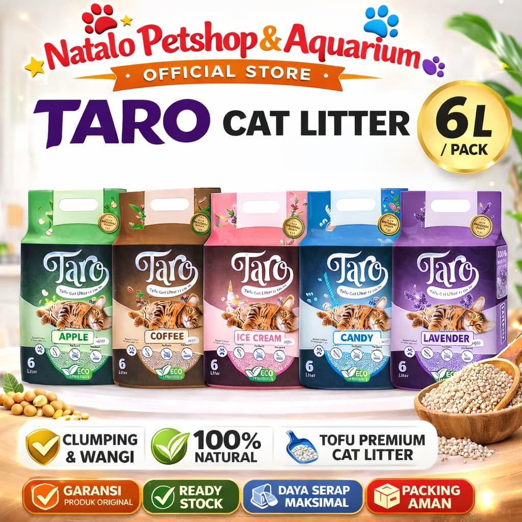 Taro Soya Clump Cat Litter 6 LT — gambar 1