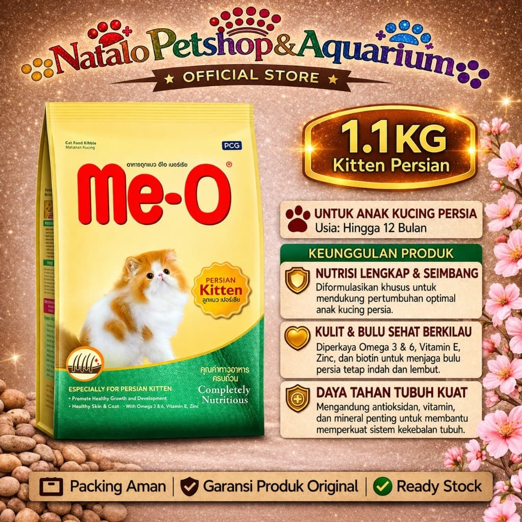 Me-O Kitten Persian Cat Food 1.1kg — gambar 1