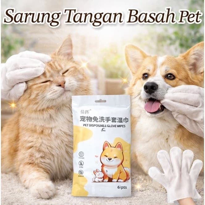 Sarung Tangan Pet Basah 1 pack isi 6 Ply — gambar 1