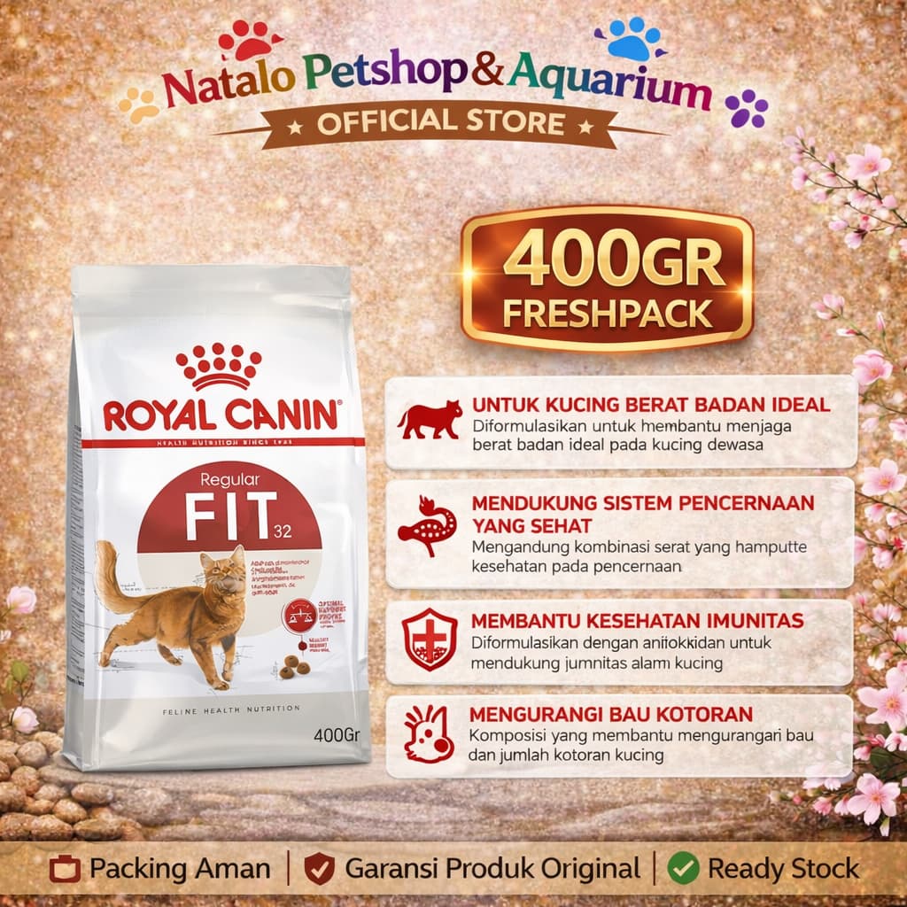 Royal Canin Fit 32 400g Gram Makanan Kucing Cat Food Kering Dry — gambar 1