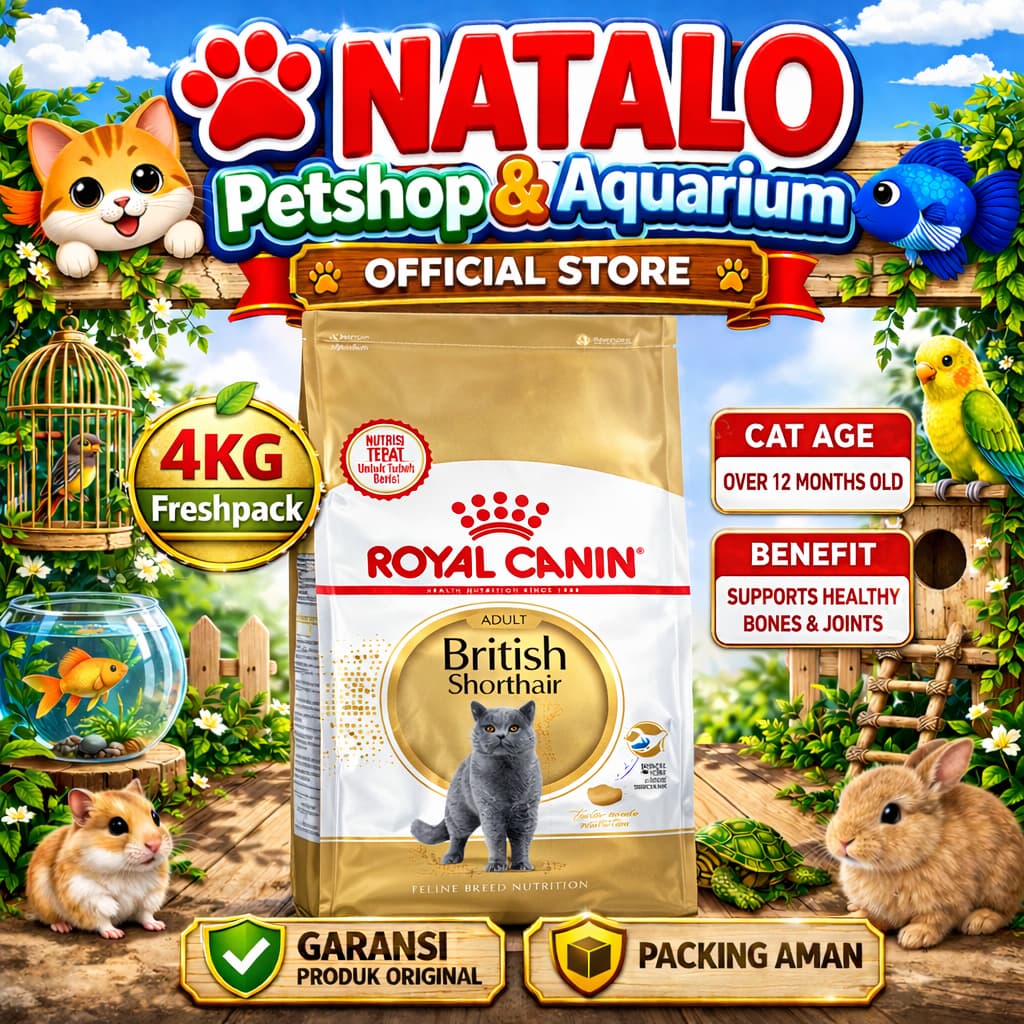Royal Canin Adult British Shorthair 4kg Cat Food — gambar 1