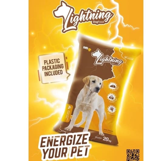 Lightning Dog 800g Makanan Anjing Kering Beef Dog Food Starry — gambar 1