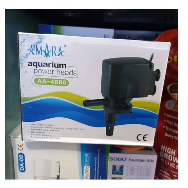AMARA 4880 Pompa Air Aquarium Kolam Hidroponik Submersible Pump - gambar 1