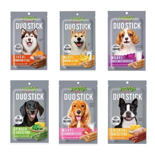 Jerhigh Duo Stick 50g Dog Snack Puppy Anjing Cemilan Jajan Treat — gambar 1