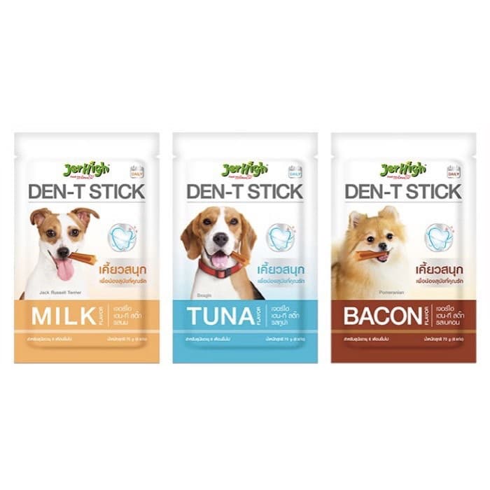 Jerhigh Den T Stick 70g Snack Anjing Dental Treats Jajanan Cemilan — gambar 1