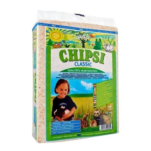 Chipsi 3.2kg Serbuk Kayu Import Alas Hewan Kelinci Hamster Marmut — gambar 1