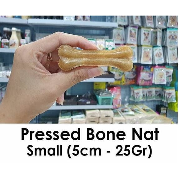 Tulang Pressed Bone Nat Small 25g Rbp 1003 Snack Gigit Anjing — gambar 1