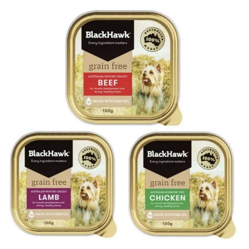 BlackHawk Grain Free Tray 100g Makanan Basah Anjing — gambar 1