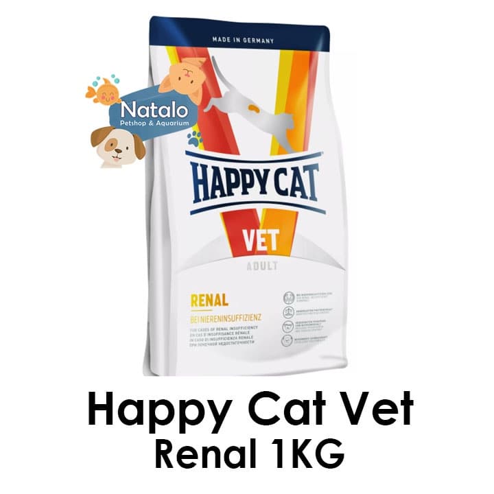 Happy Cat Renal 1KG Vet Dry Food Makanan Kucing Kering Batu Ginjal - gambar 1