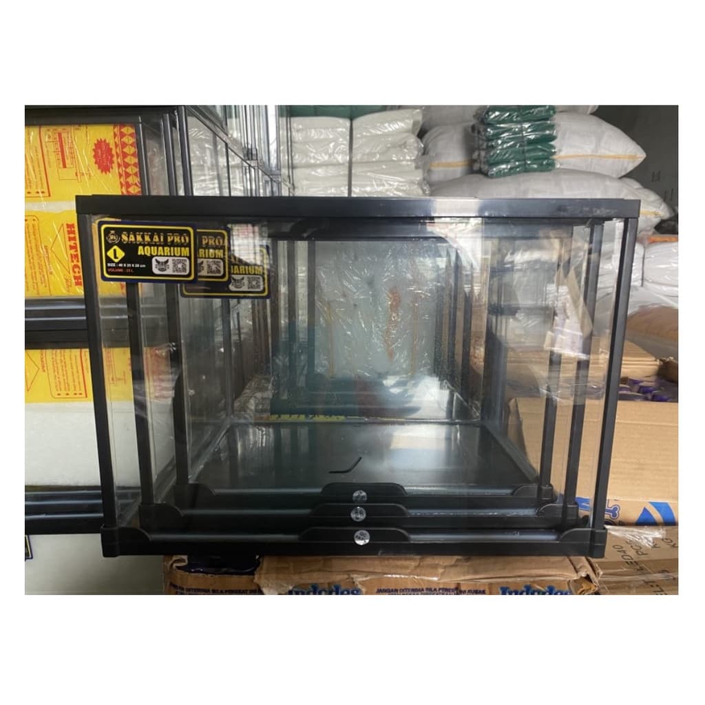 Aquarium Triset 3in1 isi 3set Small Medium Large Komplit — gambar 1