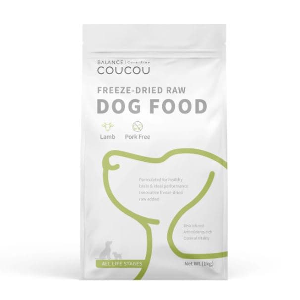 Coucou Freeze Dried Raw Dog Food Beef/Lamb 1kg All Life Stage — gambar 1