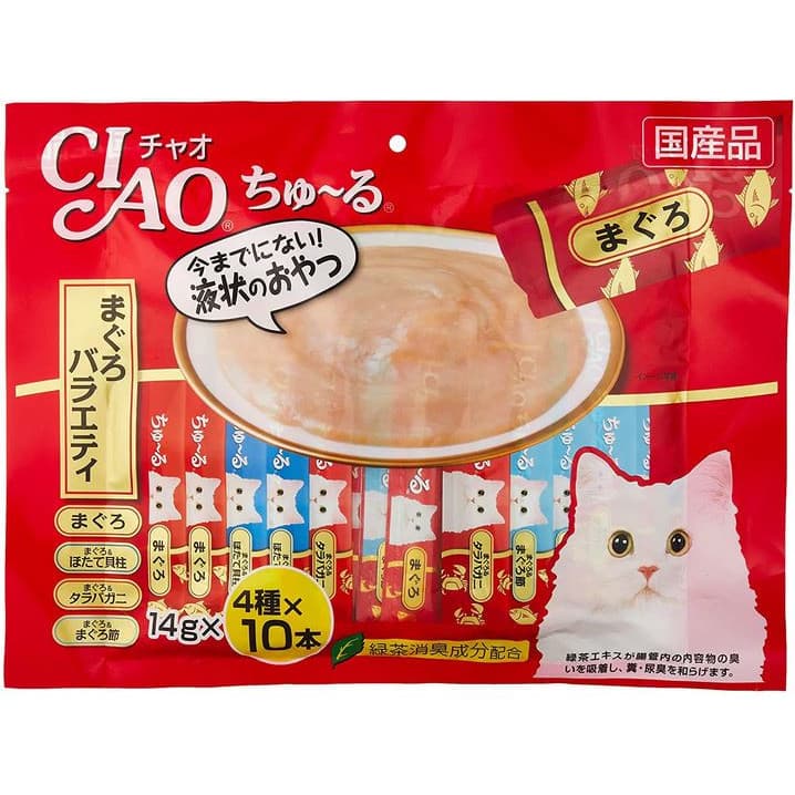 Ciao Churu isi 40 x 14g Snack Kucing Tuna Chicken Liquid Creamy Stick — gambar 1