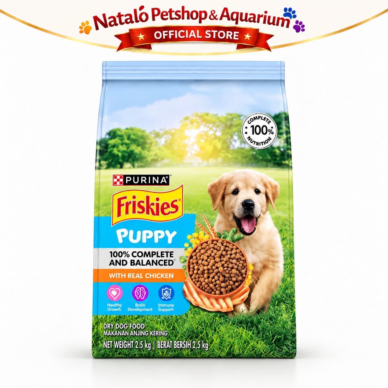 Friskies Puppy Dry Dog Food with Real Chicken 2.5KG - Makanan Kering Anak Anjing Purina Rasa Ayam 2.5 KG - gambar 6