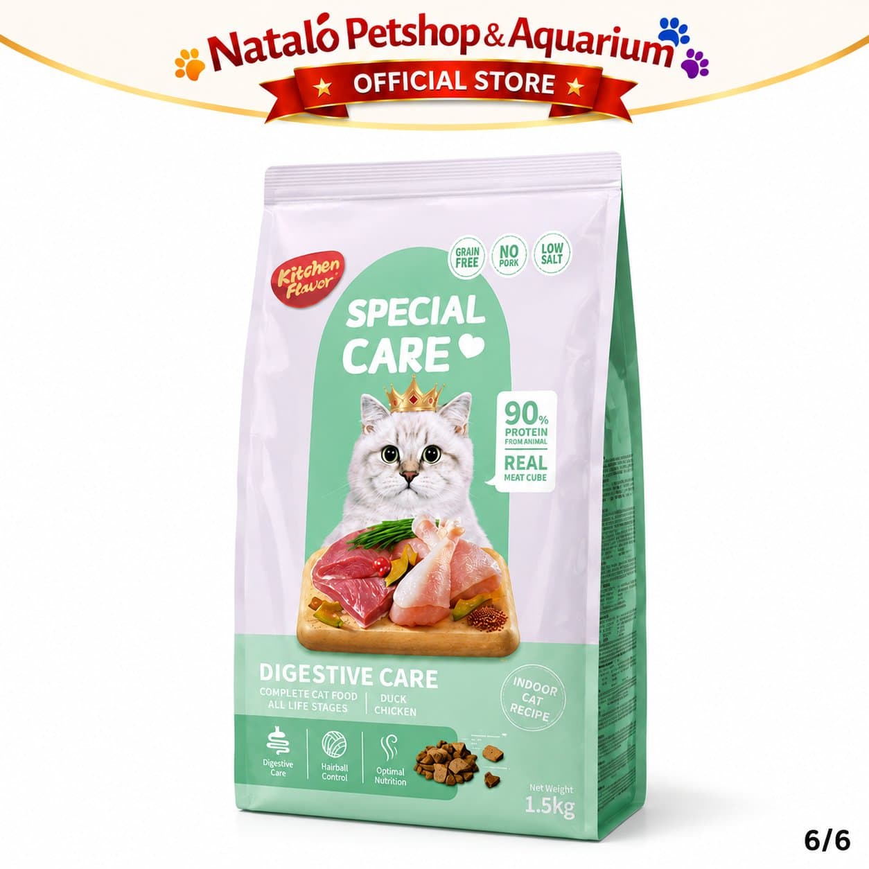 Kitchen Flavor Special Care Digestive Care 1.5KG All Life Stages - Makanan Kucing Semua Umur untuk Pencernaan 1.5 KG - gambar 6