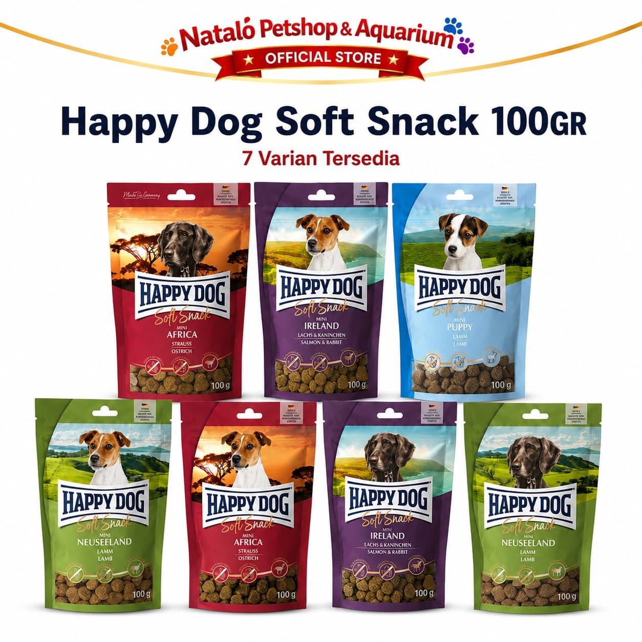 Happy Dog Snack 100GR Supreme Sensbile / Mini Cemilan Jajanan Anjing - gambar 6