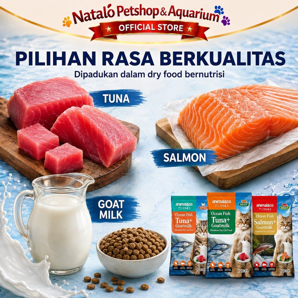 Animal&Co Kitten & Adult Dry Cat Food 20KG (800gr x 25pack) - Makanan Kering Kucing Anak Dewasa 20 KG - gambar 4