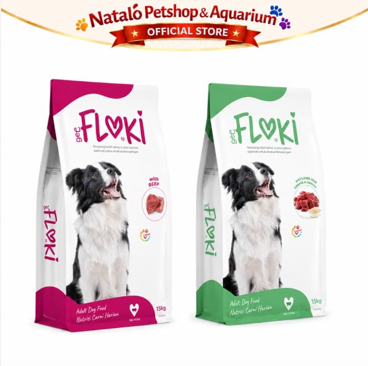 Floki Dog Food 15KG Adult Beef - Lamb and Rice Dry Premium Makanan Kering Anjing Dewasa - gambar 6