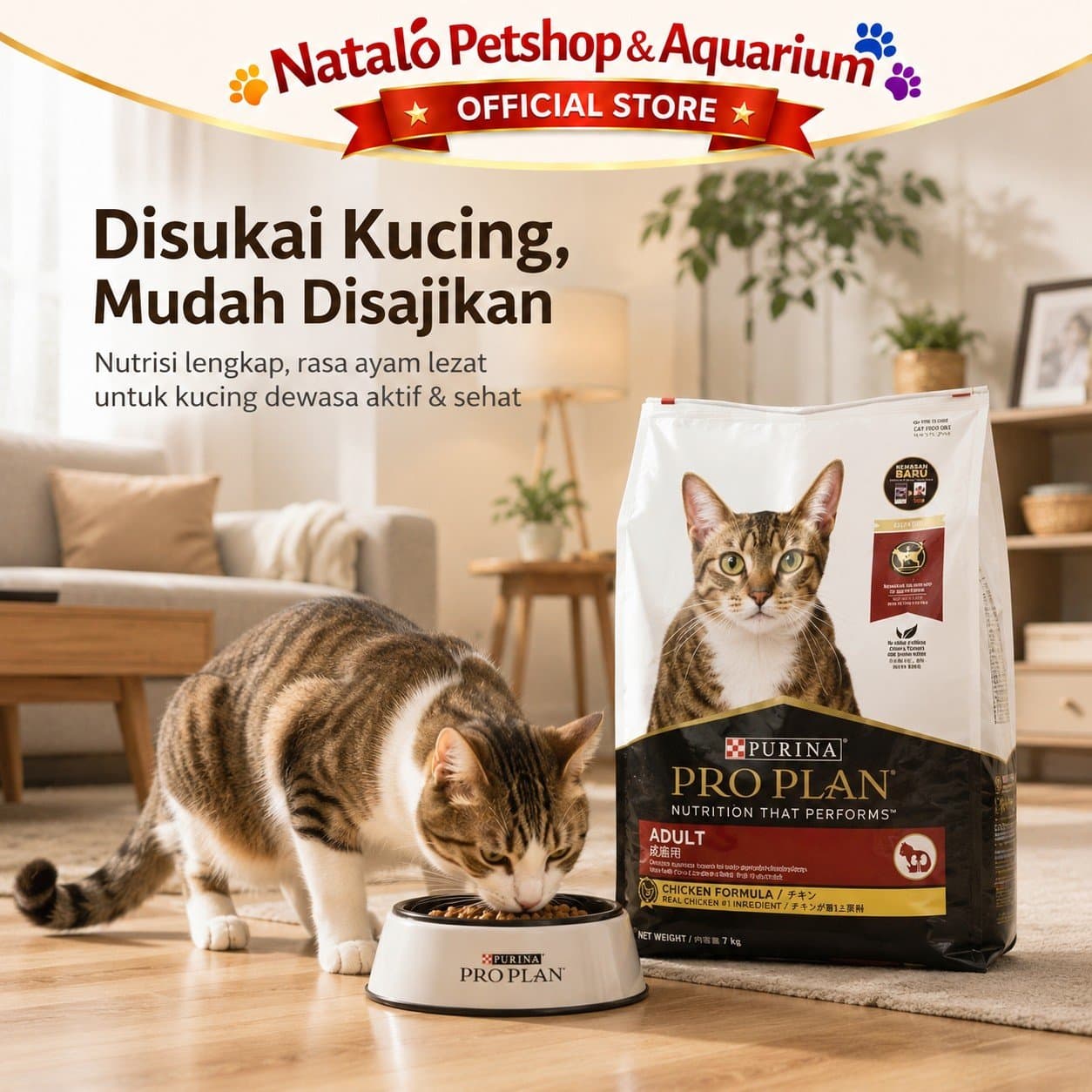 PRO PLAN Adult Cat Food Chicken Formula 7KG Freshpack - Makanan Kucing Dewasa Buat Gemuk PROPLAN 7 KG Super Premium - gambar 5