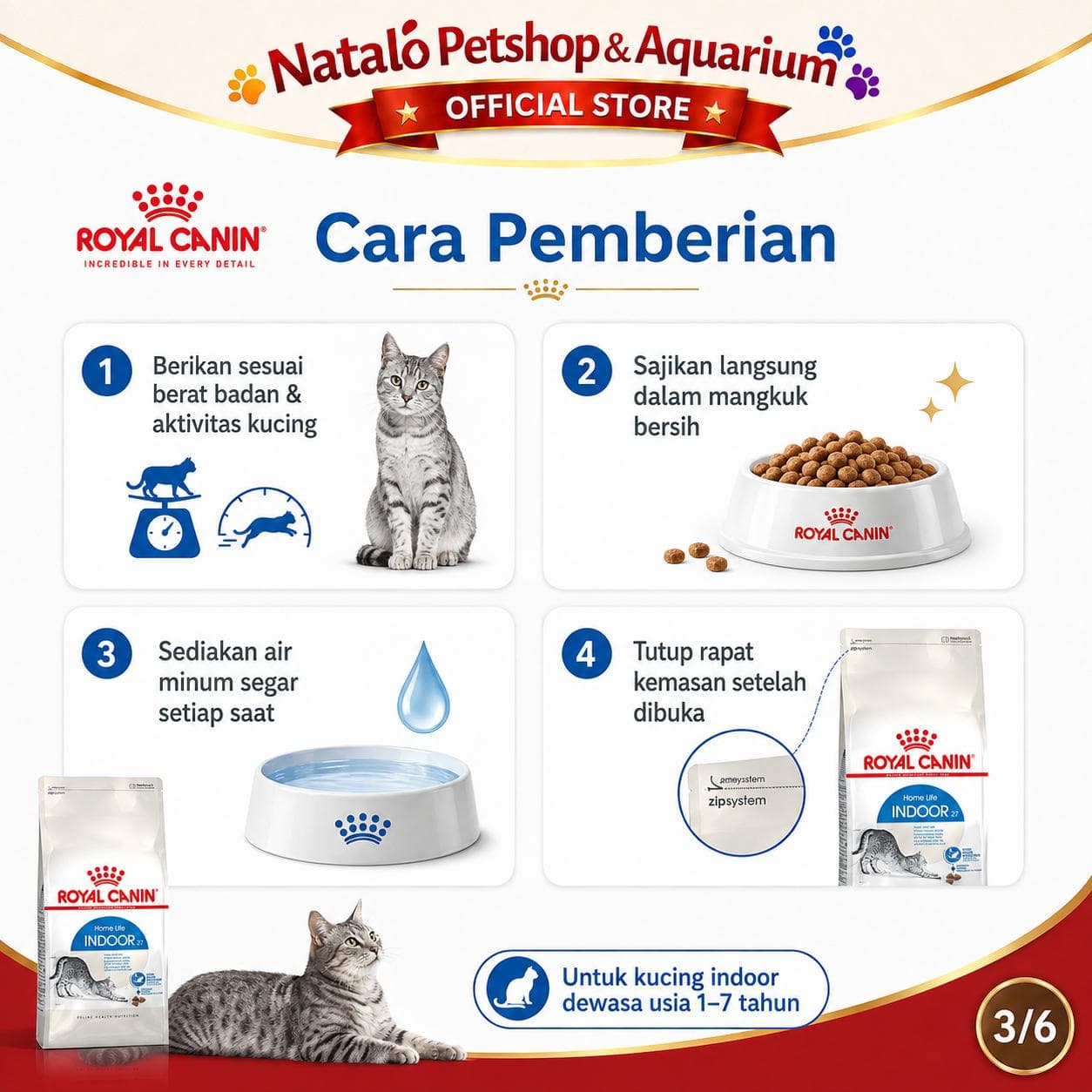 Royal Canin Home Life Indoor 27 Dry Cat Food 2KG - Makanan Kering Kucing Dewasa dalam Rumah 2 KG - gambar 3