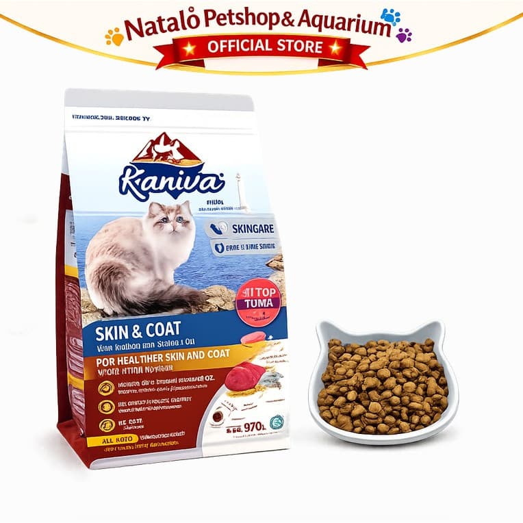 Kaniva Skin & Coat 1.3KG Tuna with Krill and Salmon oil Dry Cat Food - Care Makanan Kucing khusus Untuk Perawatan Kulit & Bulu All Life Stages Adult Kitten Dewasa Anak 1.3 KG - gambar 5