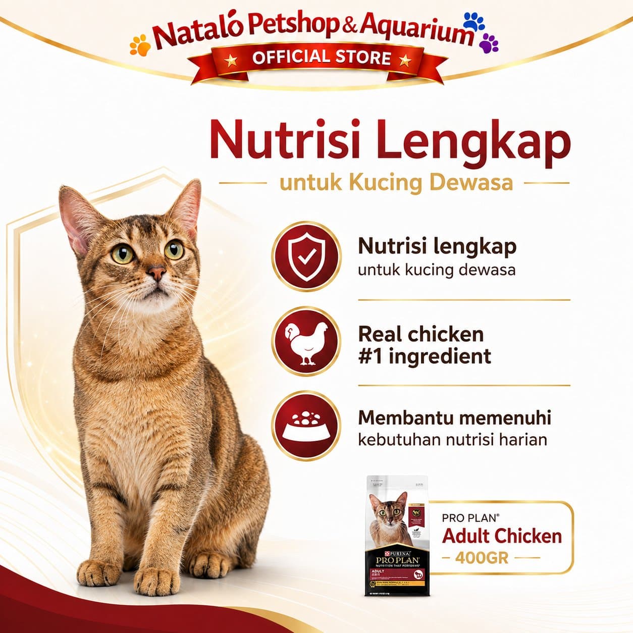 PRO PLAN Adult Cat Food Chicken Formula 1.5KG Freshpack - Makanan Kucing Dewasa PROPLAN 1.5 KG Super Premium - gambar 2